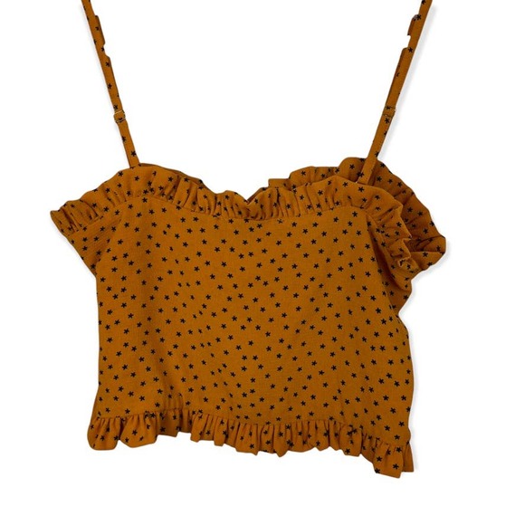 Eastnwest Label Yellow Star Crop Top Size Small - Picture 8 of 10